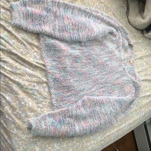 Cute multicolored fuzzy, cozy sweater!!